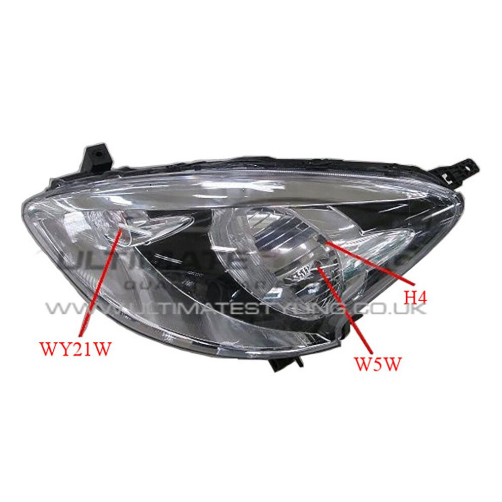 For Nissan Micra K13 Hatchback 9/2013-> Headlight Headlamp Passenger Side Black 5057795030991