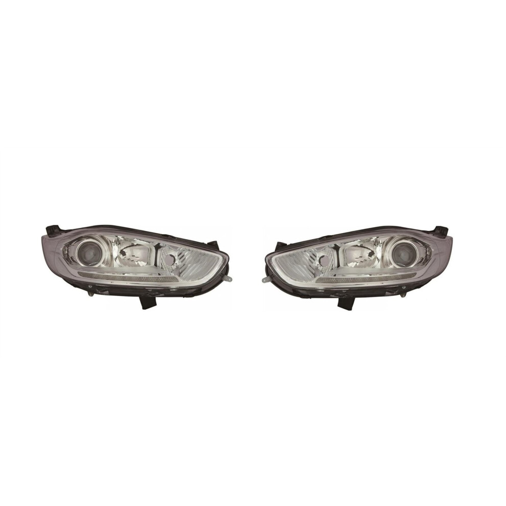 Ford Fiesta Mk7 St Hatchback 9/2012-> Headlights Headlamps Led Drl 1 Pair 5057795028363