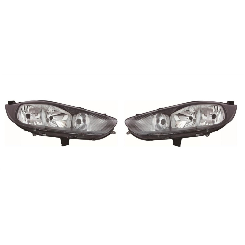 Ford Fiesta Mk7 Hatchback 2012-> Headlights Lamps Chrome Inner 1 Pair O/S & N/S 5057795045995