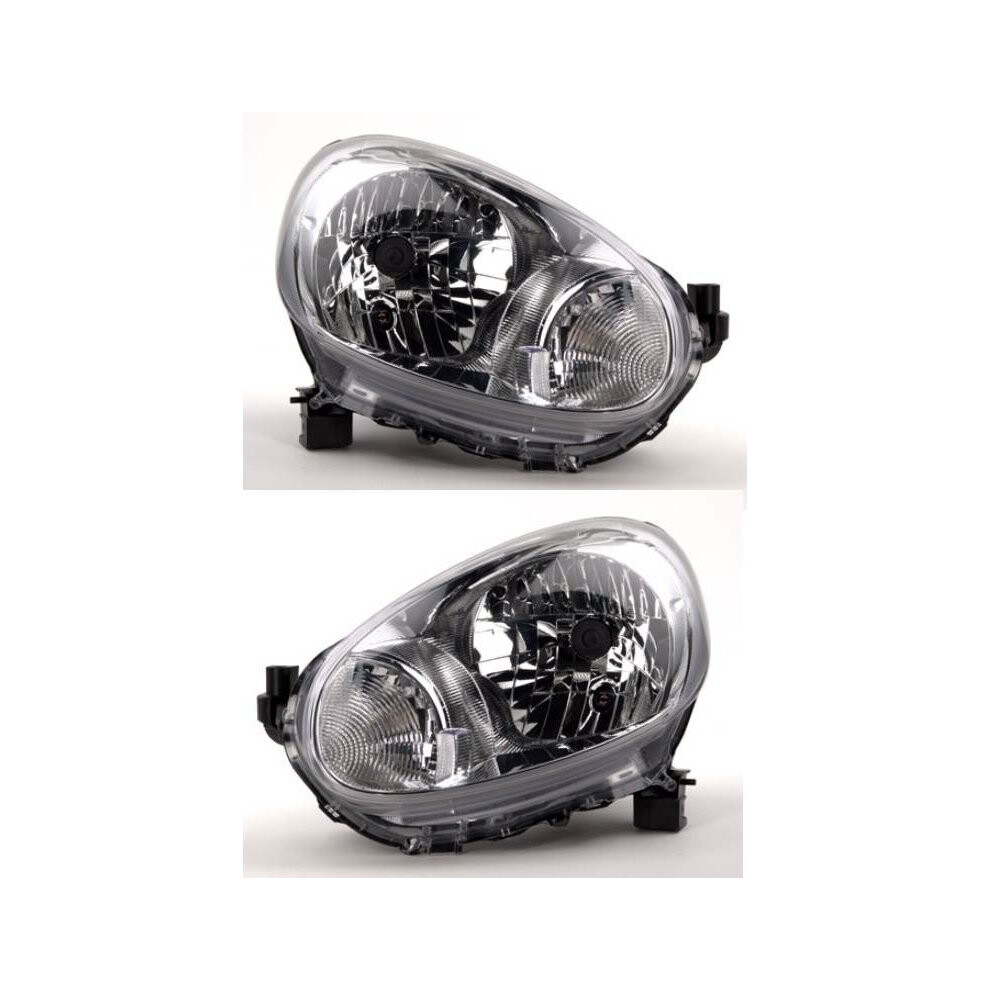 Nissan Micra K13 Hatchback 9/2010-12/2013 Chrome Headlights Lamps Pair O/S & N/S 5057795022354
