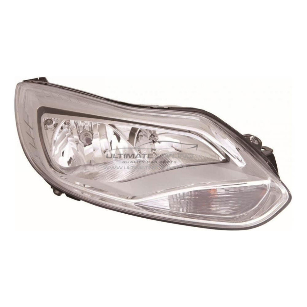 Ford Focus Mk3 Studio Estate 2011-2014 Chrome Headlight Headlamp Drivers Side 5057795027342
