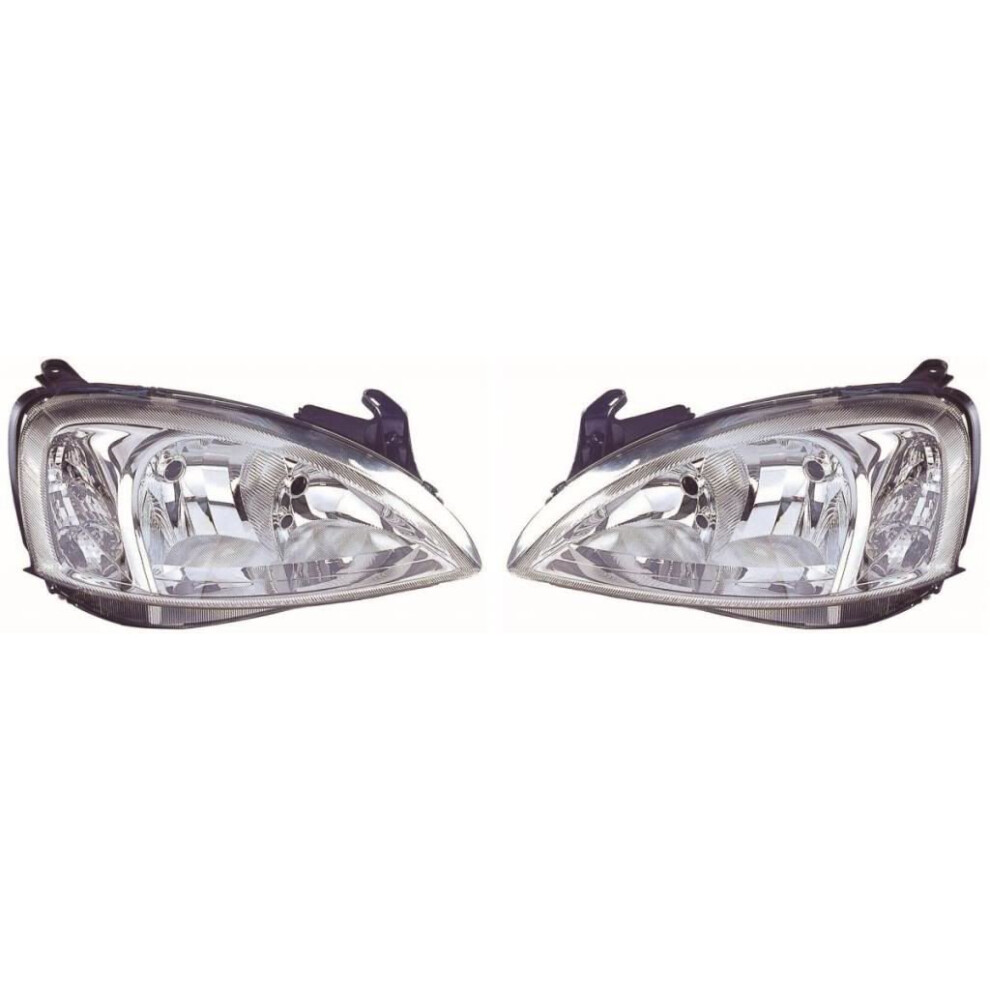 Vauxhall Combo Mk2 (H7/H7) Van 7/2002-2006 Headlights Headlamps 1 Pair O/S & N/S 5057795029926