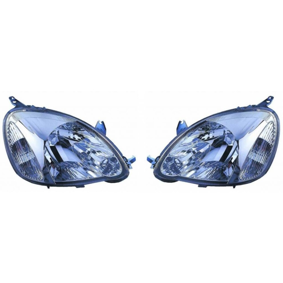 Toyota Yaris Mk1 Hatchback 5/2003-2005 Headlights Headlamps 1 Pair O/S & N/S 5057795023016