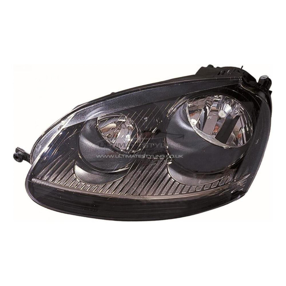 Vw Golf Mk5 Gti & Gtd Hatchback 2003-6/2009 Headlight Lamp Passenger Side Black 5057795040792