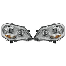 VW Polo Mk4 9N3 Hatchback 6/2005-3/2010 Chrome Headlights Lamps 1 Pair O/S & N/S