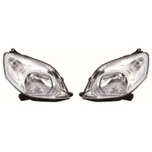 Fiat Qubo Van 2008-> Halogen Headlights Headlamps 1 Pair O/S & N/S