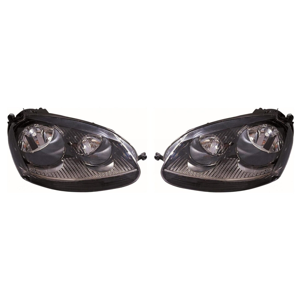 VW Golf Mk5 GTI & GTD Hatchback Black Headlights 2003-2009 - 1 Pair UC040754