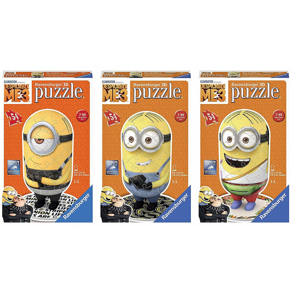 Ravensburger Despicable Me 3D Puzzle Bundle Featuring the Minions