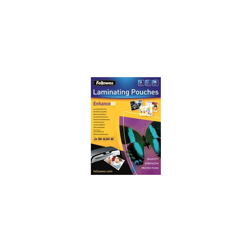 Fellowes 5306207 A3 80Mic Pouch 100Pk