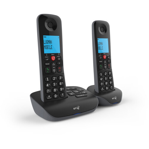 British Telecom BT Essential Twin Dect Call Blocker Telephone with Answer Machine
