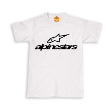 (XL, WHITE) ALPINESTARS Printed Tee T Shirt Motorbike Moto GP