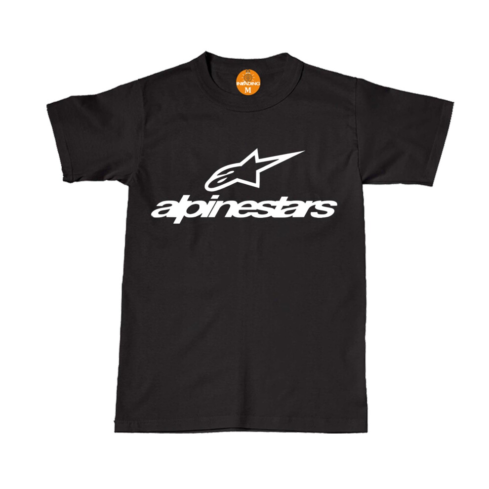 (M, BLACK) ALPINESTARS Printed Tee T Shirt Motorbike Moto GP