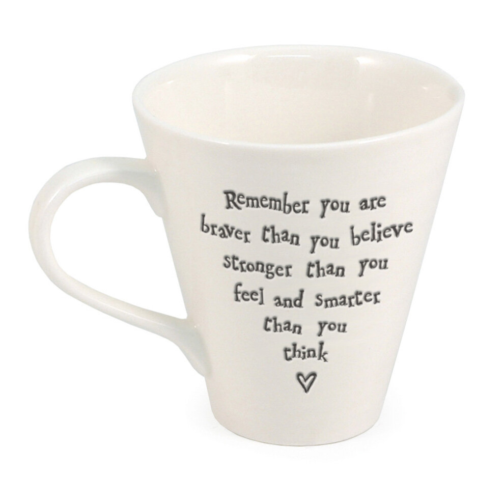 East Of India Porcelain Mug - Remember You Are Braver Than You Think