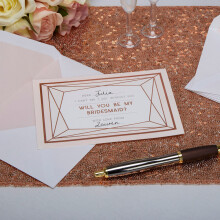 Geo Blush Will you be my Bridesmaid Cards with Envelopes Pack of 3