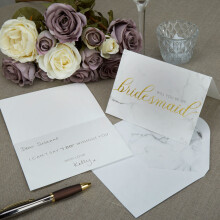 Marble Will you be my Bridesmaid Cards with Envelopes Set of 3
