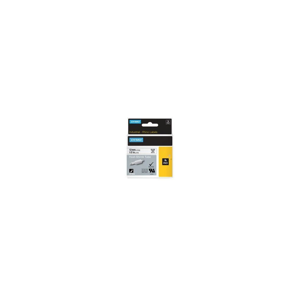 Dymo 18055 Rhino 12mm White heat Shrink Tube - S0718300