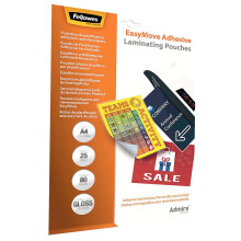 Fellowes 5601701 Admire A4 80Mic EasyDisplay Adhesive Backed Pouch 25p