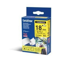Brother TZe FX641 cinta flexible negra sobre amarilla para P-Touch - BROTHER
