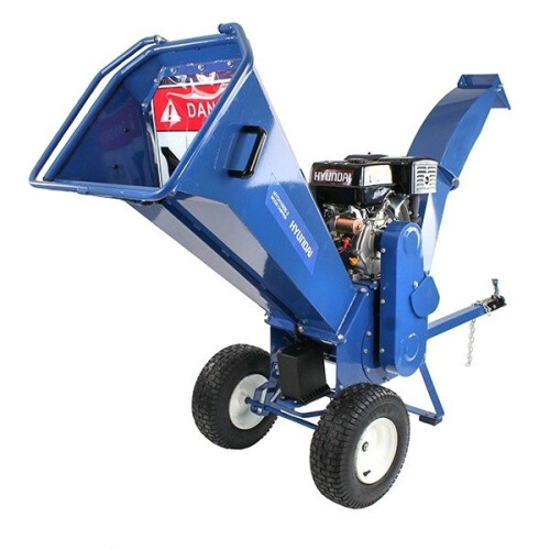 Hyundai HYCH1500E-2 14hp Petrol Powered 4-Stroke Electric Key Start Heavy Duty Wood Chipper
