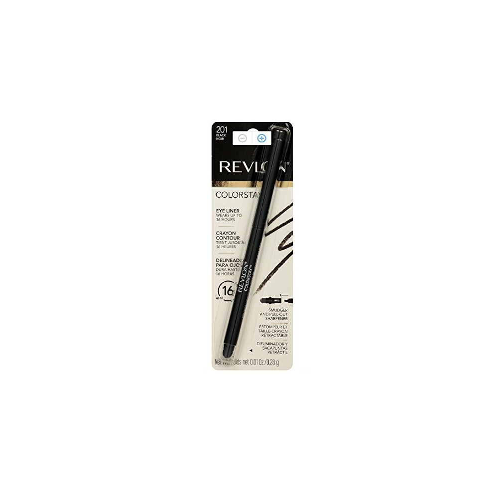 Revlon ColorStay Eyeliner Pencil, Black [201], 0.01 Oz (Pack Of 3)