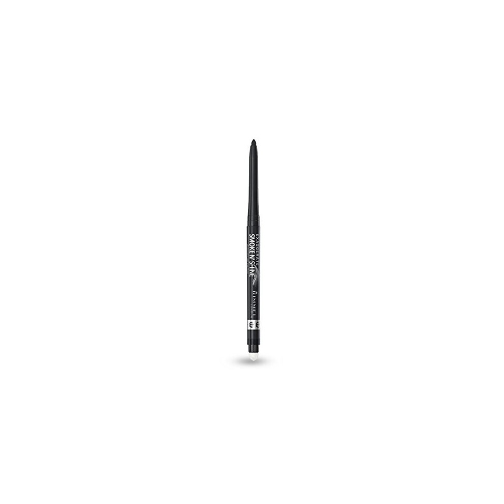 Rimmel Exaggerate Smoke n Shine Automatic Gel Eyeliner,001 Little Black Smokey, (Pack of 2)