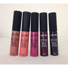 NYX Soft Matte Lip Cream Set of 5 02 Stockholm, 03 Tokyo, 18 Prague, 20 Copenhagen, 21 Transylvania