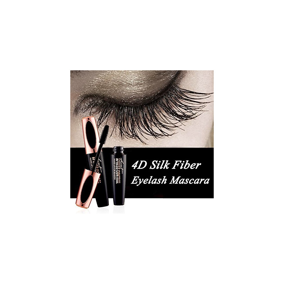 4D Silk Fiber Eyelash Mascara -Waterproof Long Lasting Eyelash Extension Warm Water Washable 4D Eyelash Mascara Eyelash Makeup