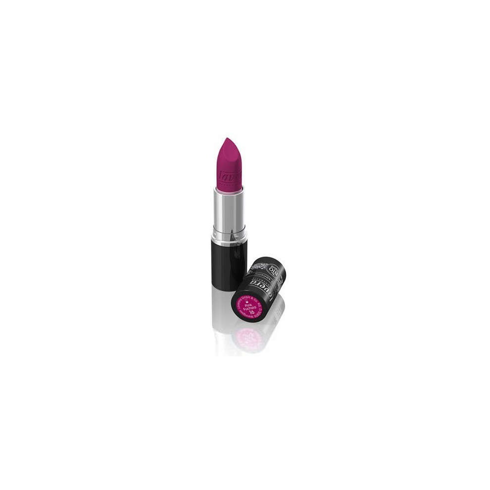 Lavera Natural Beautiful Lips Lipstick (Pink Fuchsia 16) Glamorous Color with Soft, Smooth Natural Looking Lips (4.5g0.15oz)