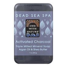 One with Nature, Triple Milled Mineral Soap Bar, Activated Charcoal, 200g
