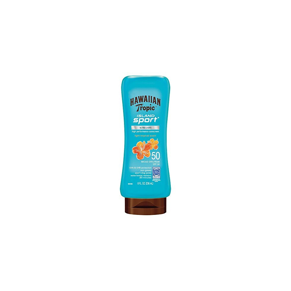 Hawaiian Tropic Island Sport Broad Sprectrum Sunscreen Lotion, SPF 50 - 8 Ounce