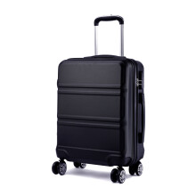 (28 inch Black) 3pcs Suitcase Sets ABS Hard Shell Luggage Travel Trolley Case