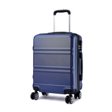 (24 inch Navy) 3pcs Suitcase Sets ABS Hard Shell Luggage Travel Trolley Case