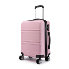 (24 inch Pink) 3pcs Suitcase Sets ABS Hard Shell Luggage Travel Trolley Case