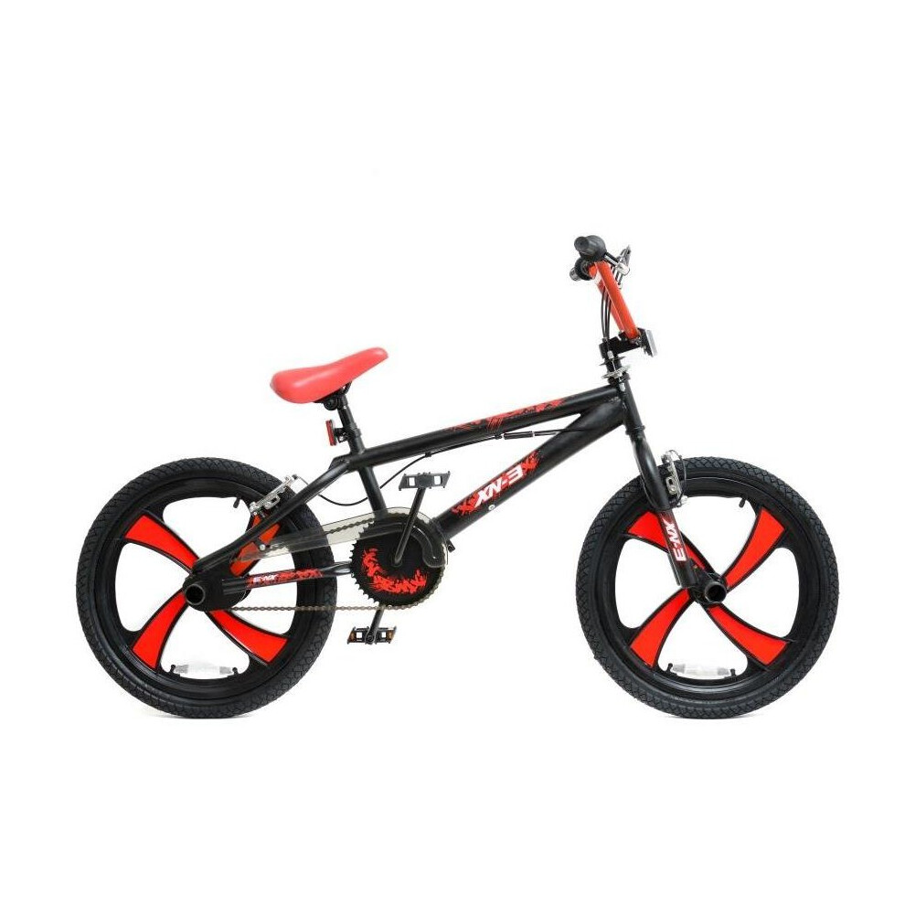 (Black / Red) XN BMX Freestyle 20" MAG Wheel Kids Bike 4 Colours