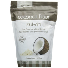 Sukrin Organic Fat-Reduced Coconut Flour, Gluten-Free, Low Carb (400g)