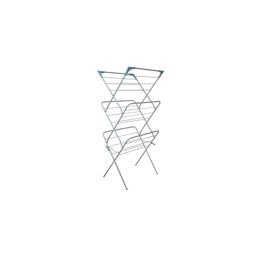 Jvl 3-Tier Folding Concertina Laundry Washing Clothes Horse Airer - White