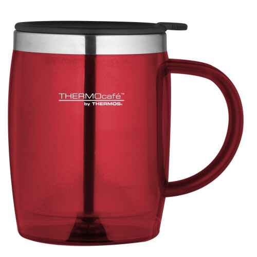 Thermos Thermos ThermoCafé Translucent Desk Mug, Red, 450 ml