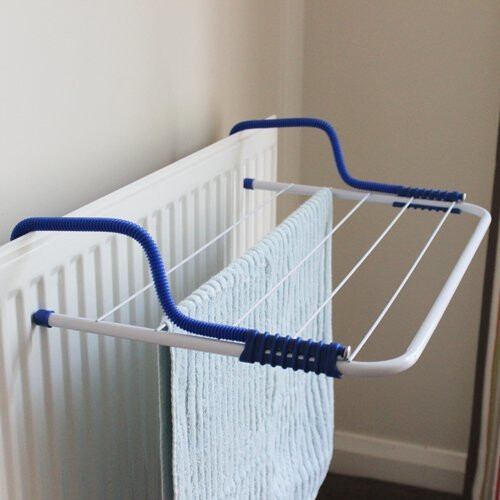 JVL Folding Clothes Radiator Drying Airer - White 1