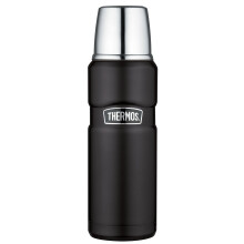 Thermos Stainless King Flask, Matt Black, 470 ml