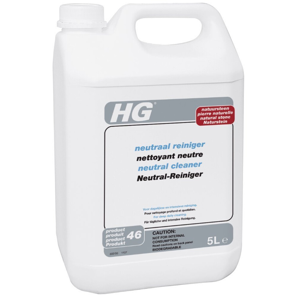 HG neutral cleaner for natural stone 5L - A neutral marble floor cleaner