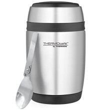 Thermos Curved Stainless Steel Food Flask with Spoon, 400 ml
