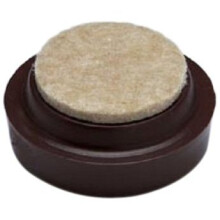 Castor Cups Felt Pad, Outer Dimension 54 mm (2.1/8") - Small, Brown, Pack of 4