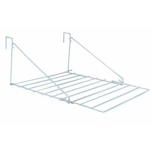 JVL Folding Clothes Utility Over Door Airer, Plastic/Metal, White