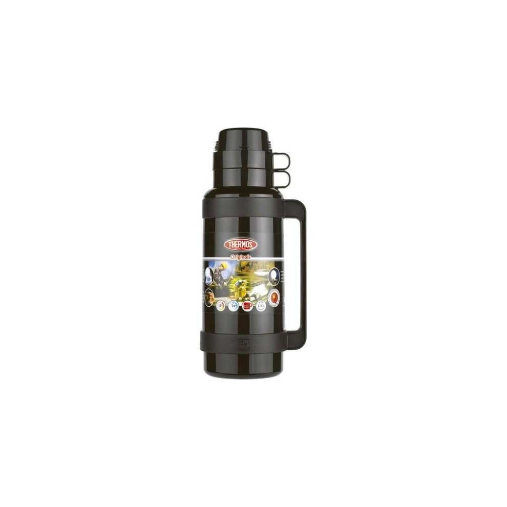 Thermos Mondial Flask, 1.8 L - Black/Green/Blue