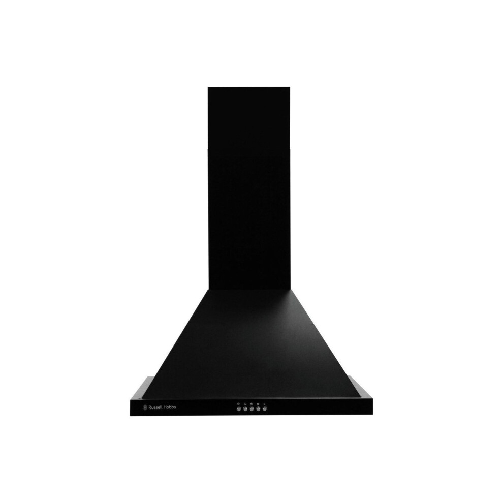 Russell Hobbs RHSCH601B 60cm Wide Black Steel Chimney Cooker Hood