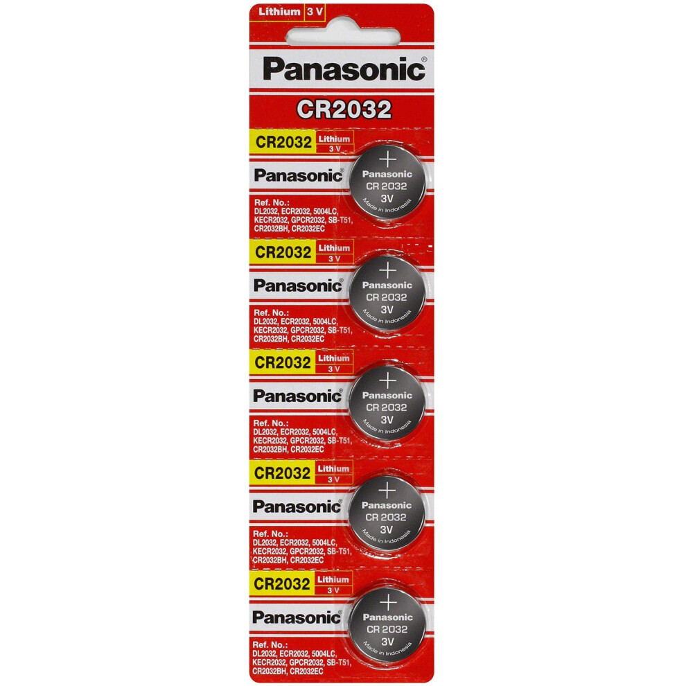 Panasonic Cr2032 3V Lithium Coin Cell Battery Dl2032 Ecr2032 10 Pcs