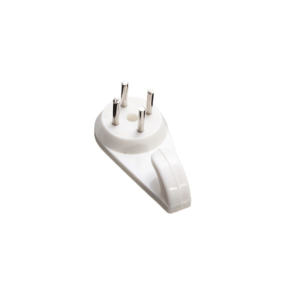 Bulk Hardware Large 40Mm (1.1/2") White Nylon Non-Trace Hardwall - Pack Of 10 5013249299482