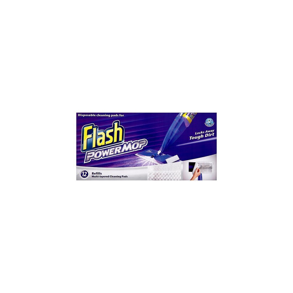 Flash Power Mop Disposable Cleaning Pads, 12 Refills