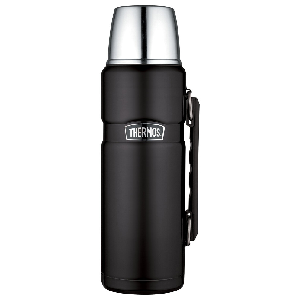 Thermos Stainless King Flask, Matt Black, 1.2 L