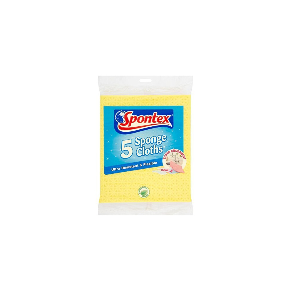 Spontex Sponge Cloths - Pack Of 5